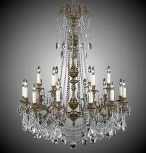 American Brass & Crystal CH2058-A-16G-12G-PI - 6+12 Light Finisterra with draping Chandelier